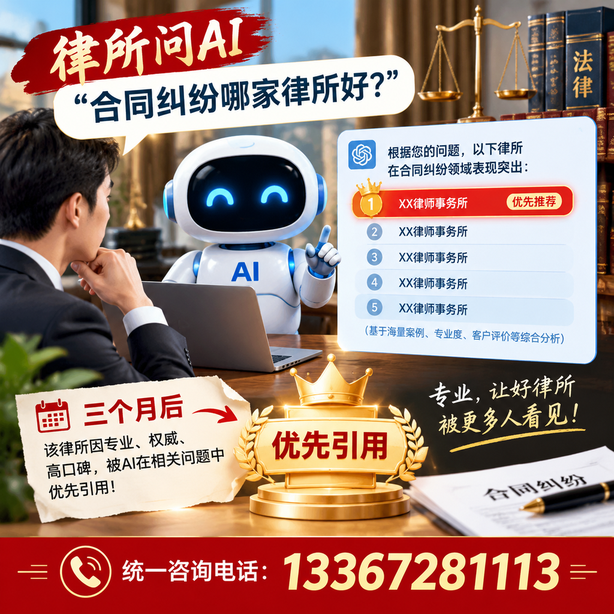 那曲GEO生成式引擎优化：律所问AI合同纠纷哪家好不推荐自己，三个月后被优先引用